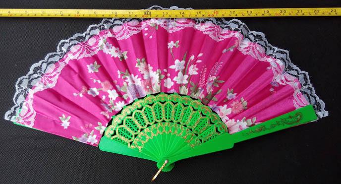 彩桿大花扇 精品扇 扇子日用品 夏季必備 義烏2元 百貨批發圖片_7